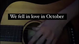 we fell in love in october  girl in red sad guitar cover  bariton effect [upl. by Ritz]