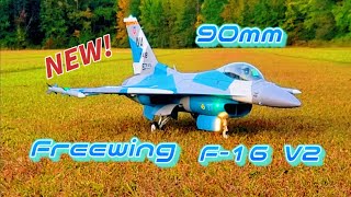 Maiden Flight of the New Freewing 90mm F16 V2 6s version [upl. by Wira]