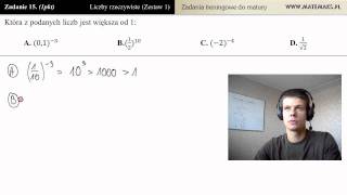 Zadanie 15  potęgowanie zadania maturalne  działania na liczbach [upl. by Vonny]