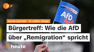 heute journal 230124 AfD zu quotRemigrationquot NPDNachfolgepartei NatoBeitritt Schweden english [upl. by Inilam]