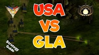 ZH  USA vs GLA EarlyMid Game Guide [upl. by Froma]