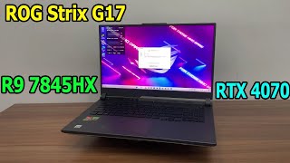 2023 ROG Strix G17 RTX 4070 R9 7845HX Review [upl. by Berthoud394]