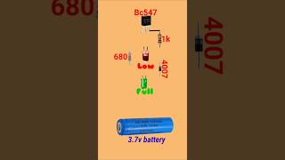 electrician shorts video  37v battery charger level full and low circuit diagram  shorts [upl. by Aissenav]