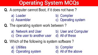 Operating System MCQs  For All Competitive Exams [upl. by Terrej]