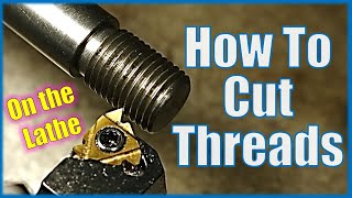 How to cut a thread on a manual lathe Intermediate method ideal for home workshop amp hobby engineer [upl. by Nerehs494]