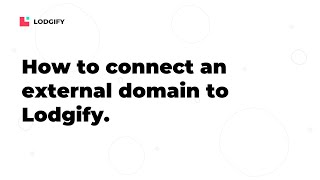 Website Builder  Connect an External Domain to Lodgify  Quick Tutorial [upl. by Nomyad113]