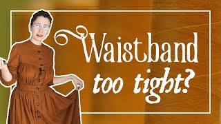 How To Upsize Waistband For A Dress Or Gathered Skirt  Easy Tailoring amp Alterations [upl. by Harrat]