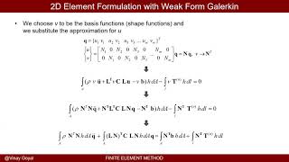 Finite Element Method Lecture 18B  2D Plane Strain and Plane Stress Element Formulations [upl. by Trygve]