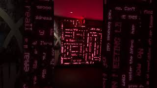 LED Display red scrolling sign digital light Art Installation by Artist [upl. by Azaria]