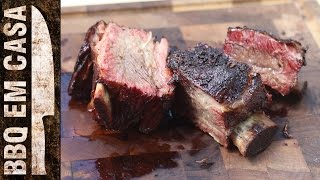 RECEITA DE COSTELA BOVINA DEFUMADA NO SMOKER SMOKED BEEF RIBS [upl. by Shetrit]