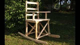 Building a Wooden Rocking Chair From Logs [upl. by Schaaff912]