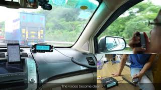 Zastone D9000 Car Walkie Talkie Transmission Distance Testing 720P [upl. by Lerej928]