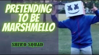 Pretending to be Marshmello Shiwo Squad [upl. by Reifinnej646]