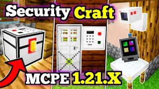 🟢 SECURITY CRAFT Para Minecraft PE 121X  Cofres con CONTRASEÑA Cámaras de Seguridad y MÁS [upl. by Doy]