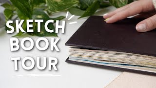 Gouache Sketchbook Tour 🌱 ASMR no talking [upl. by Merchant]