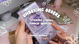 Unboxing  Stickers  Small Mochi Stationary asmr [upl. by Anomis546]