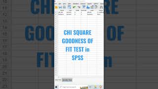 CHI SQUARE GOODNESS OF FIT TEST📊📈 IN SPSS ⬆️⬆️⬆️SPSS TUTORIAL✅ [upl. by Hairahcez]