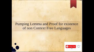 Pumping lemma and proof for existence of non context free languages  TOC  Malayalam Tutorial [upl. by Wolfson481]