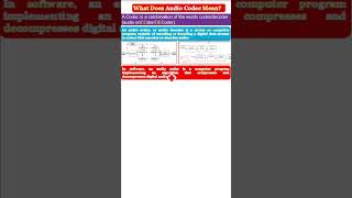 Audio Codecs Explained  Meaning of Audio Codecs  What Does Audio Codec Mean [upl. by Oirtemed143]