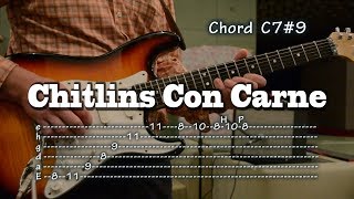 Chitlins Con Carne  Guitar tab and chord como tocar lesson Kenny Burrell レッスン [upl. by Dunlavy]