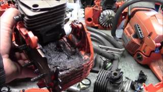 Husqvarna 345 to 350 conversion A Firewood Saw Simple tools Simple Build [upl. by Argyle]