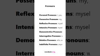 Types of Pronouns  Vocabule [upl. by Iadrahs]