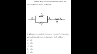 Questão UNESP  Tensão e Resistência Elétrica  Eletrodinâmica Física [upl. by Rudwik]