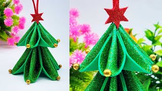 Wall Hanging Christmas Tree 🎄 Miniature Tree Making Ideas For Christmas Decorations 🎄Dollar Tree DIY [upl. by Maise]