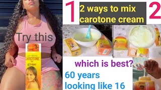 HOW TO MIX CAROTONE FOR A GLOWING LIGHTER SKIN without side effect  Mix your carotone this way [upl. by Yenettirb417]