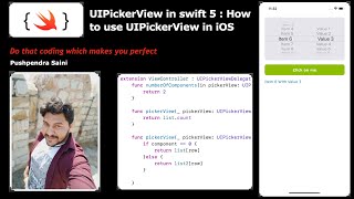 UIPickerView in swift 5  How to use UIPickerView in iOS [upl. by Nitsrek]