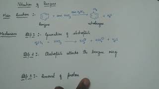 13 Nitration of Benzene  Mechanism [upl. by Bounds]