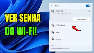 COMO VER A SENHA DO WIFI PELO PC WINDOWS 11 [upl. by Occer812]