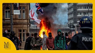 Over 400 arrested in UK riots as violence continues for seventh day [upl. by Rayner]