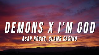 AAP Rocky Clams Casino  Demons X I’m God TikTok Mashup Lyrics [upl. by Esilrahc]