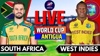 West Indies vs South Africa Match Live  Live Score amp Commentary  WI vs SA T20 World Cup Match Live [upl. by Ansela]