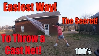 How to Throw a Cast Net  The 1 SECRET  Easiest Way [upl. by Nahtaj226]