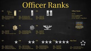 US Military All Branches OFFICER RANKS Explained  What is an Officer [upl. by Ailido]