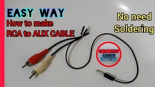 RCA CABLE to AUX conversion in Easy way  No need Soldering  Connect speaker to smartphonephone [upl. by Ellemaj881]