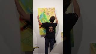 InstallingTOXIC’s latest works for ‘All Imperfections Included’ basquiat art graffiti toxic [upl. by Nicole]