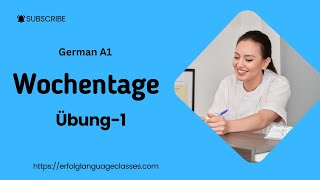 Wochentage übung 1  German Weekdays Excercise 1  German A1 [upl. by Asiled525]