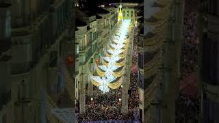 Christmas lights in Malaga Spain [upl. by Lona]