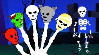 squelette doigt famille  rimes effrayantes  squelette chanson  Kids Song  Skeleton Finger Family [upl. by Lilyan]