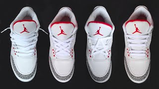 HOW TO LACE JORDAN 3  Best Ways To Loose Lace Air Jordan 3  ON FOOT [upl. by Korb]