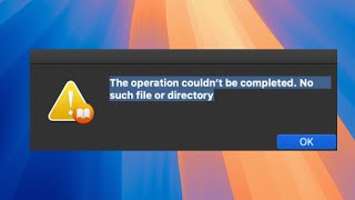 The File Couldn’t Be Opened Because There Is No Such File On MacBook Fix [upl. by Aysan750]