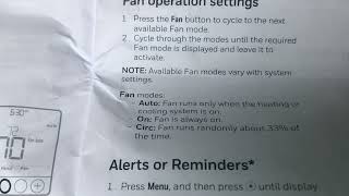 Circulation Option on Honeywell Thermostat Installing and Explaining Quickly [upl. by Dede]