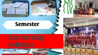 Bsc Nursing Syllabus 2025 Semester wise up bsc nursing syllabus kya hai [upl. by Maite]