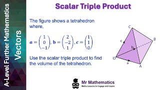 Volume of a Tetrahedron  Mr Mathematics [upl. by Chafee]