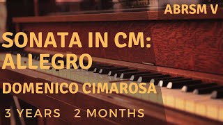 Domenico Cimarosa  Sonata in C minor Allegro  PIANO PROGRESS DAY 1153 [upl. by Atin]