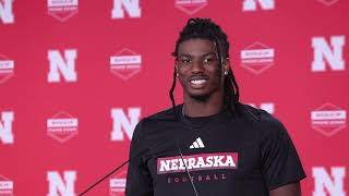 Nebraskas Jahmal Banks full press conference from Aug 27 2024 [upl. by Nabroc]