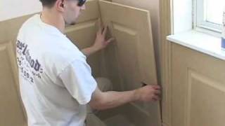 Installing Wainscoting panels [upl. by Adnamas923]